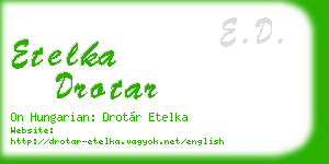etelka drotar business card