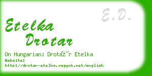 etelka drotar business card